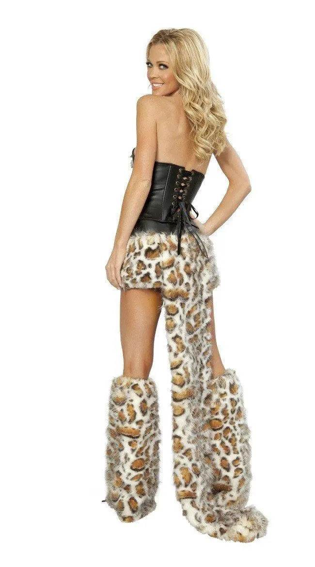 Halloween Leopard Wolf Furry Animal Cosplay Costume Fancy Dress - Ecosfun