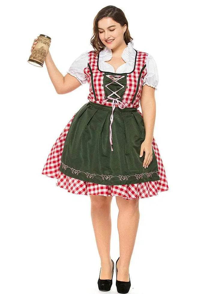 Halloween Plus Size Women German Beer Oktoberfest Cosplay Costume - Ecosfun