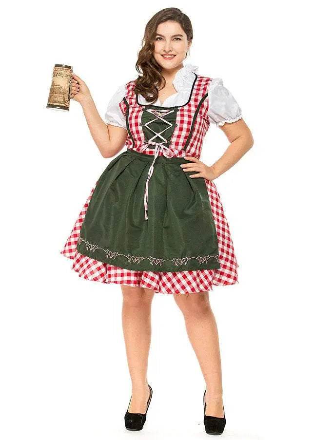 Halloween Plus Size Women German Beer Oktoberfest Cosplay Costume - Ecosfun