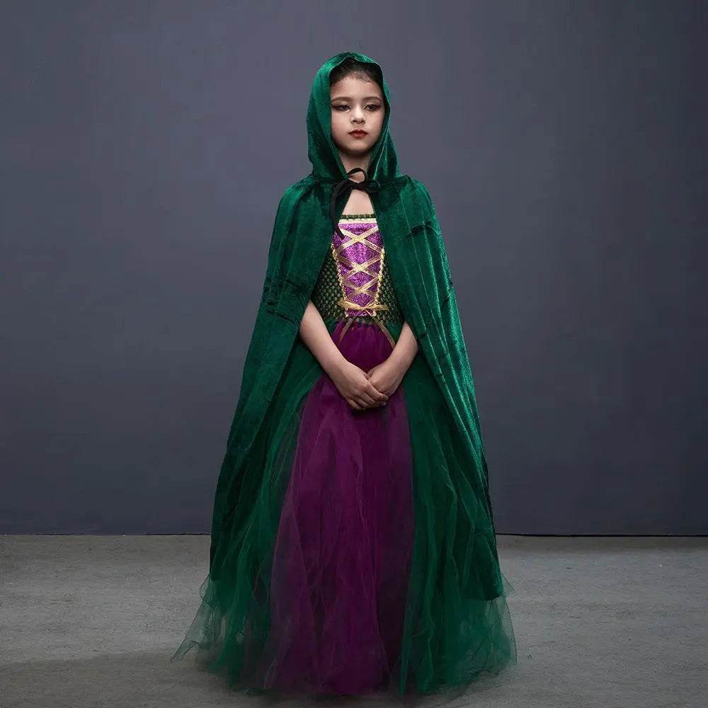 Hocus Pocus Sanderson Winifred Sarah Mary Costume sisters Tutu Dress for kids Girl Halloween Party Gift - Ecosfun