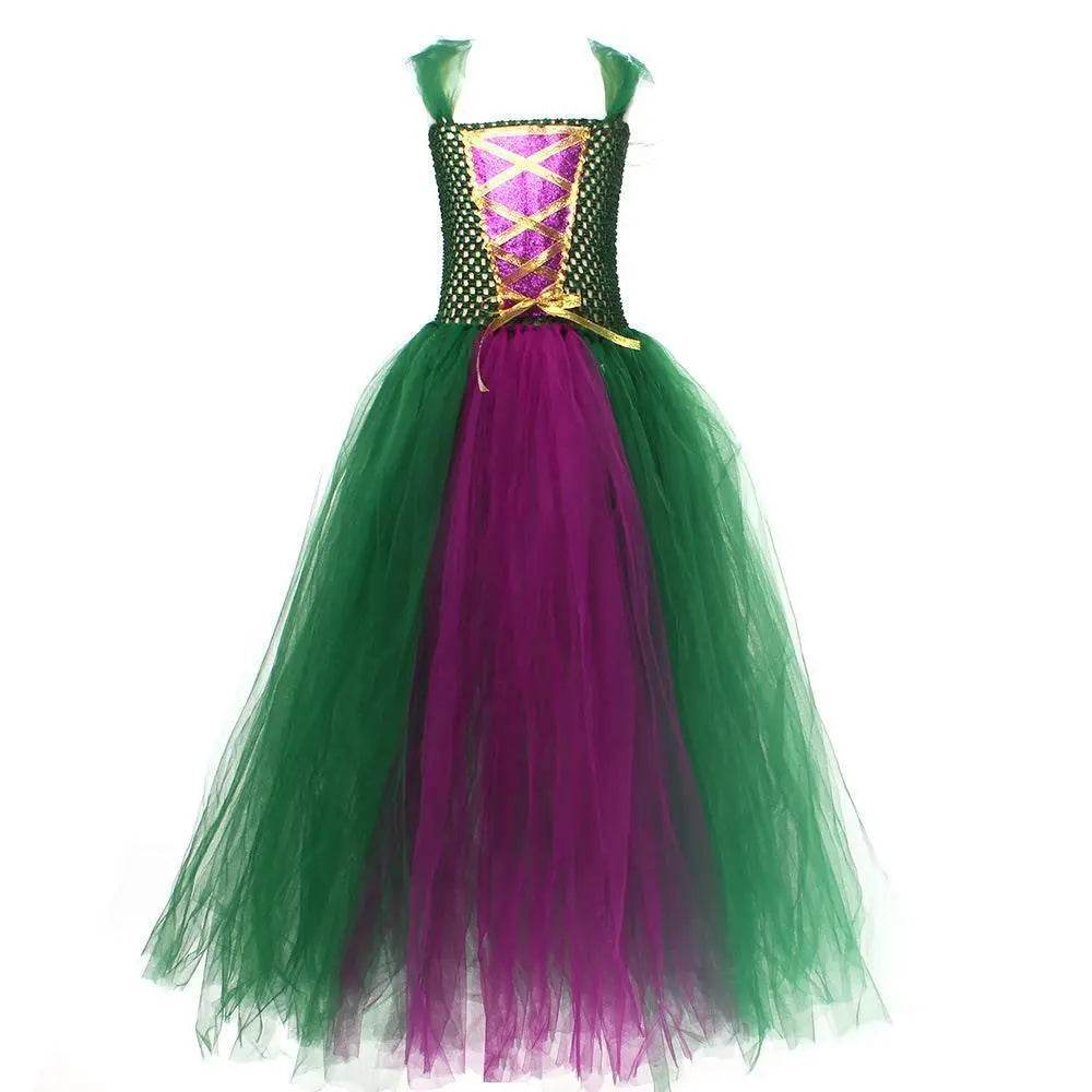 Hocus Pocus Sanderson Winifred Sarah Mary Costume sisters Tutu Dress for kids Girl Halloween Party Gift - Ecosfun