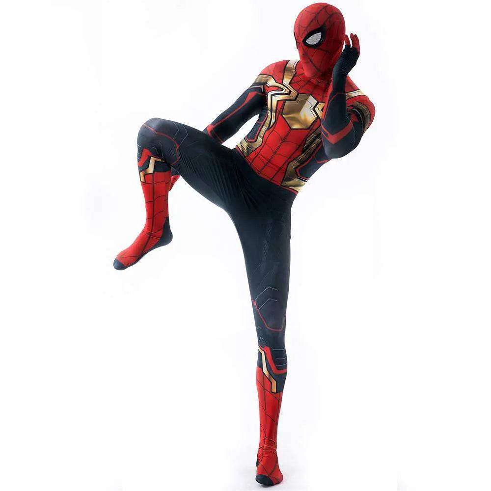 Iron Spider-Man No Way Home Peter Benjamin Parker Costume Cosplay Jumpsuit Halloween - Ecosfun