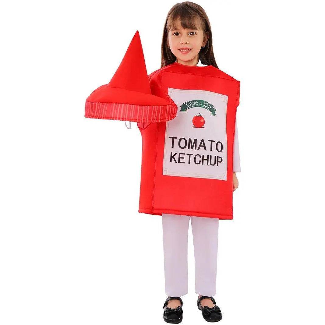 Ketchup Kids Funny Stage Performance Cosplay Costumes Halloween - Ecosfun