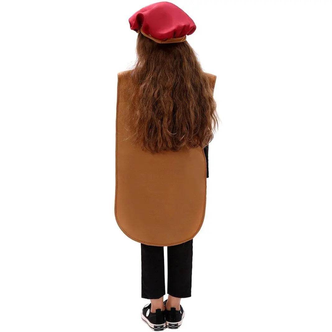Kids Bun Hot Dog Onesie Funny Novelty Halloween Cosplay Party Costume - Ecosfun