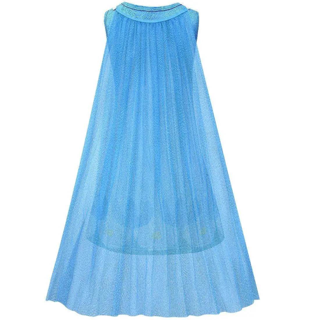 Kids Girl Trolls 2 World Tour Poppy Costume Cosplay ZenTai Short Sleeve Cape Dress - Ecosfun