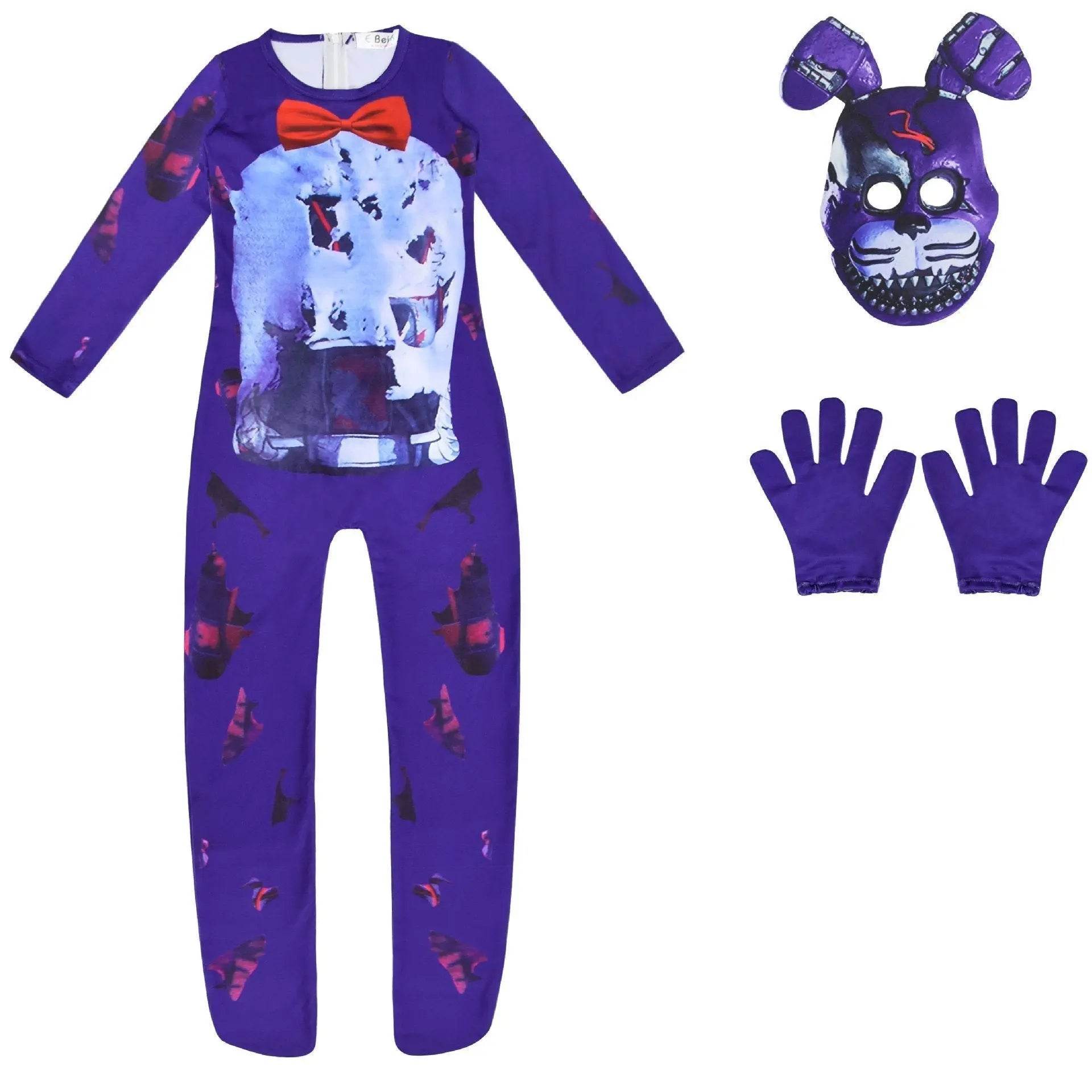 Kids Halloween Teddy Bear Cosplay Costume Jumpsuit Zentai Suits - Ecosfun