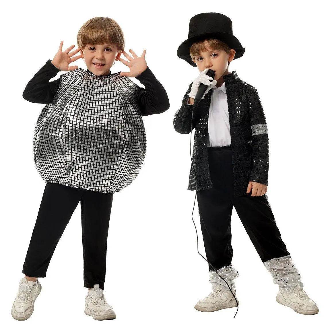 Michael Jackson Kids Performance Costume Tap Dance MJ Imitation Outfit - Ecosfun