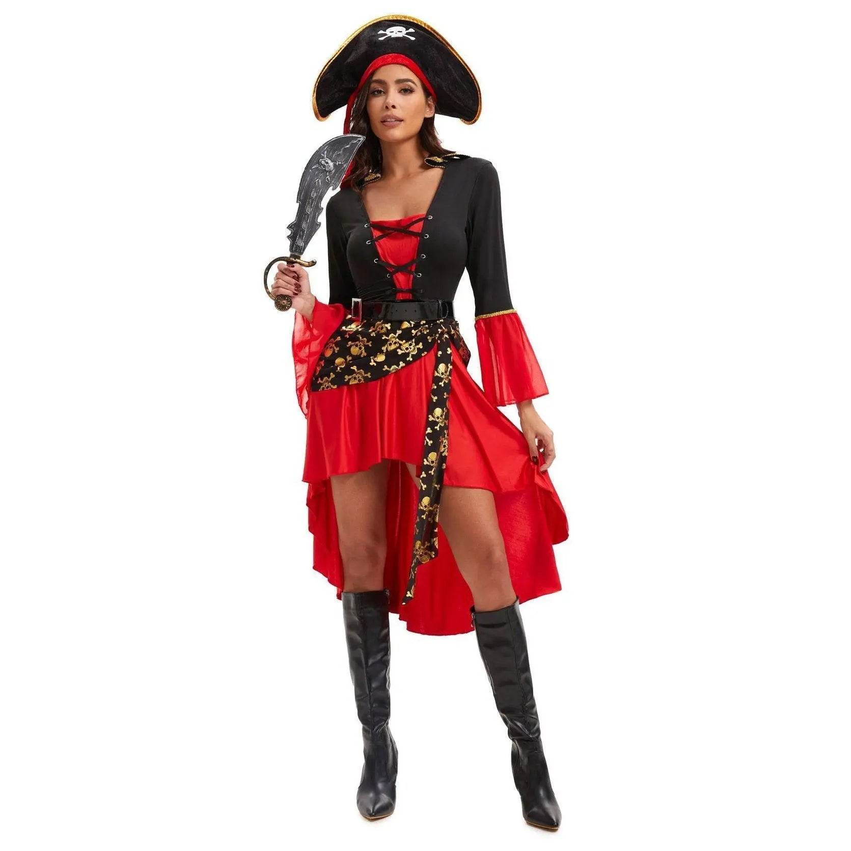 Pirate Outfit Vintage Cosplay Costume Carnival Halloween For Female - Ecosfun