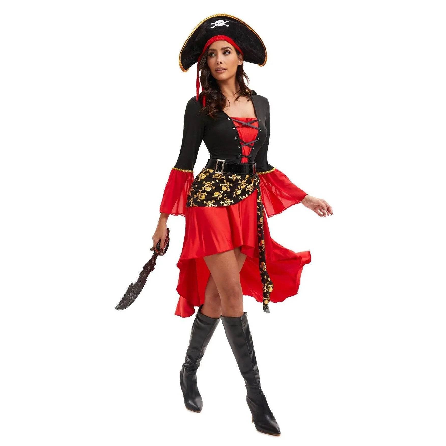 Pirate Outfit Vintage Cosplay Costume Carnival Halloween For Female - Ecosfun