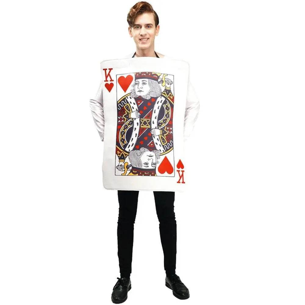 Poker Couples Funny Queen Clubs King of Hearts Cosplay Costume Halloween Carnival Suit - Ecosfun