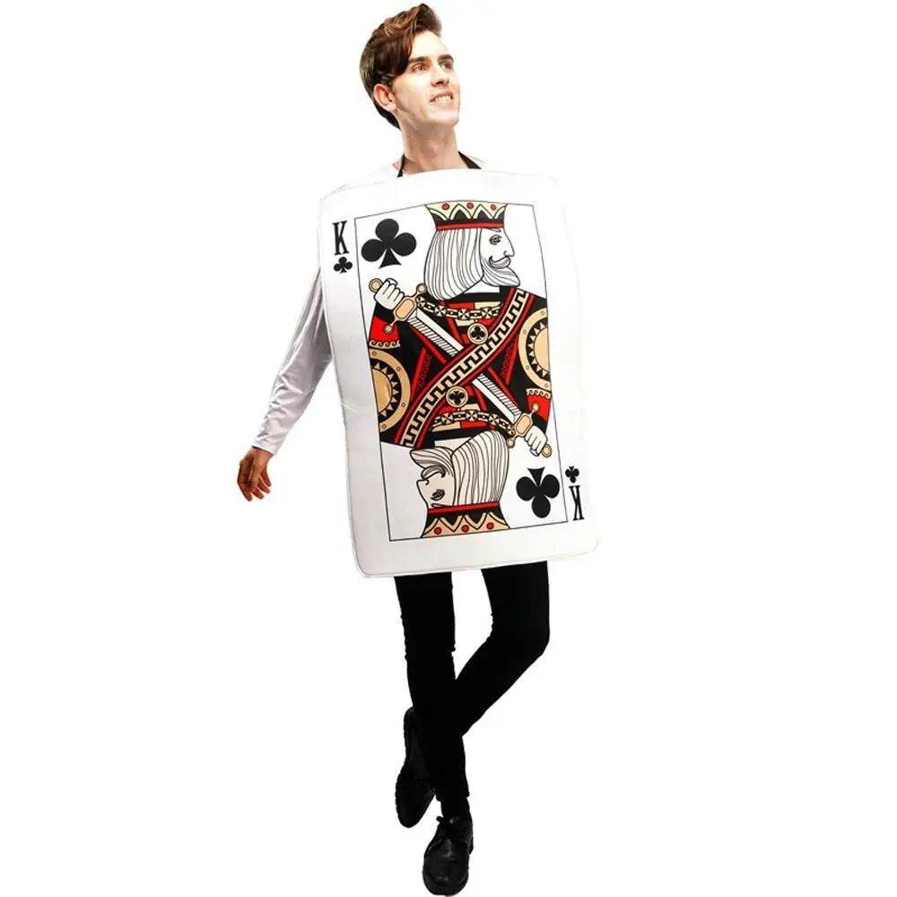 Poker Couples Funny Queen Clubs King of Hearts Cosplay Costume Halloween Carnival Suit - Ecosfun