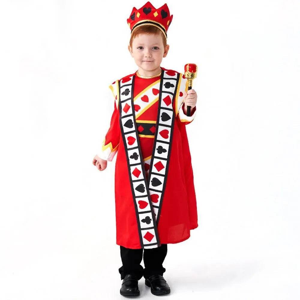 Poker Kingdom Red King Children Halloween carnival costume for kids - Ecosfun