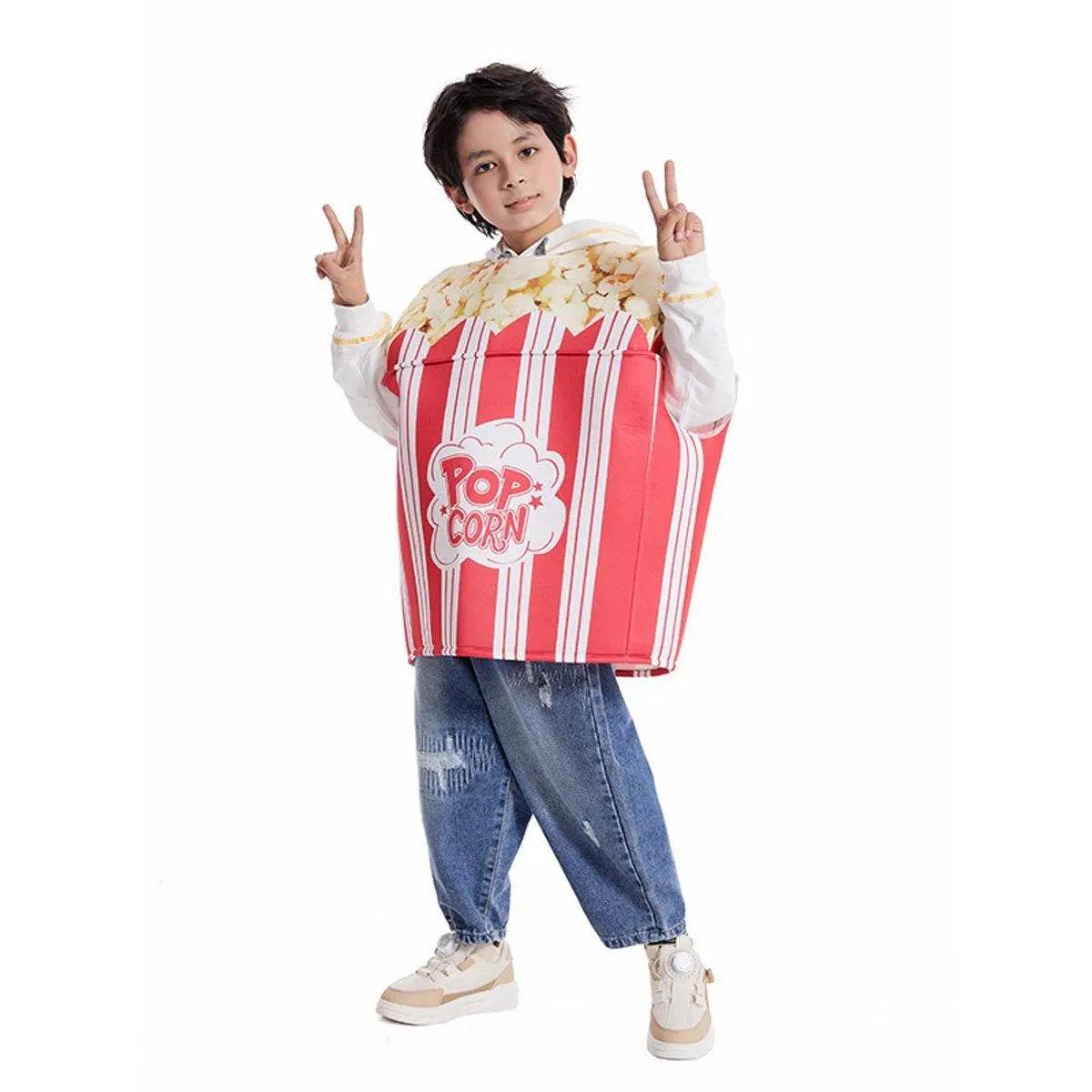 Popcorn Holiday Party Outfits Halloween Carnival Suit Cosplay Costume For Kids - Ecosfun
