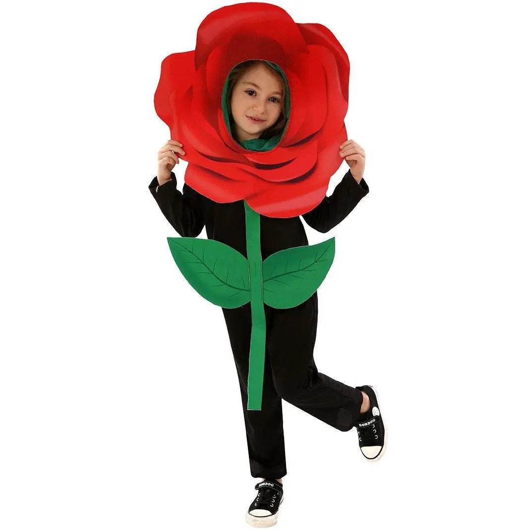 Rose Flower Children's Day Kids Jumpsuit Stage Party Cosplay Costumes - Ecosfun