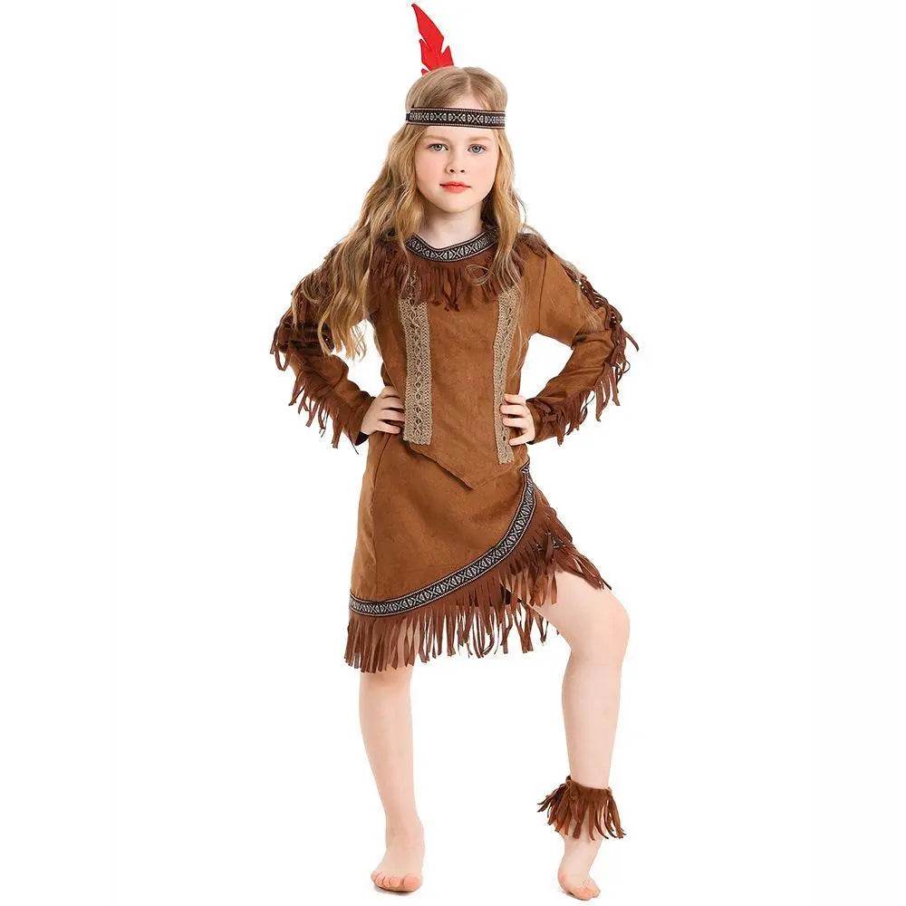 Savage Indian Chief Cosplay Halloween Masquerade Costumes for Kids - Ecosfun