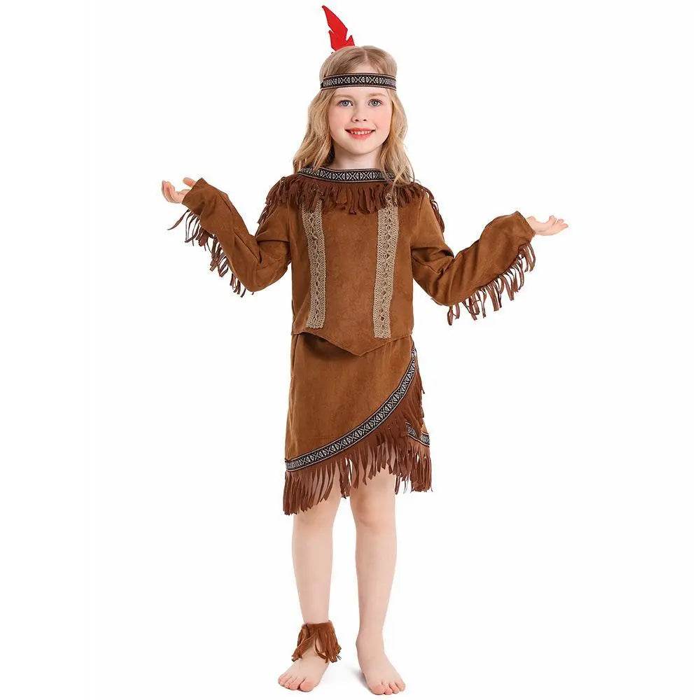 Savage Indian Chief Cosplay Halloween Masquerade Costumes for Kids - Ecosfun
