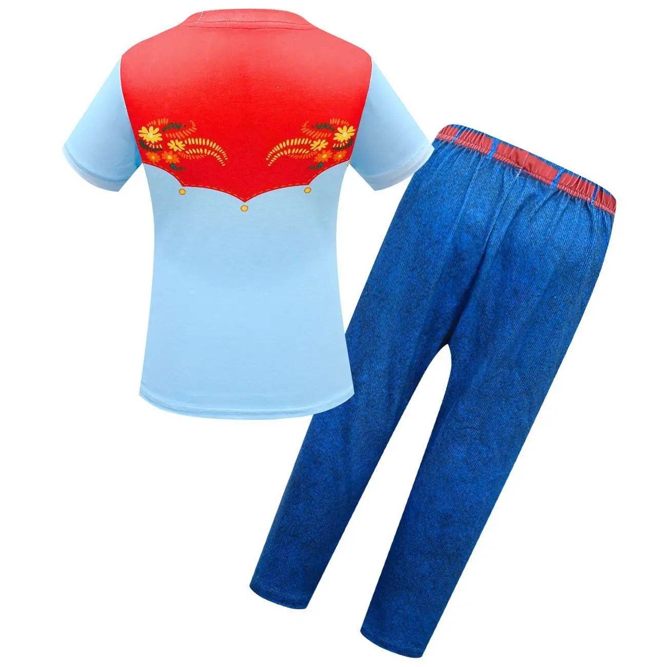 Spirit Lucky Costumes Sets Short Sleeve Trousers Two Piece Set for Girls - Ecosfun
