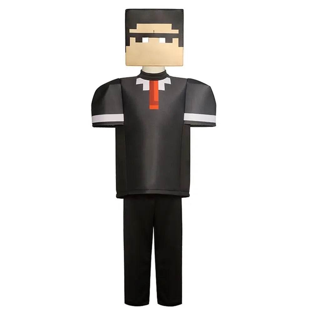 Steve Costume Minecraft Herobrine Notch Alex Cosplay Stage Game Costumes Suits For Kids - Ecosfun