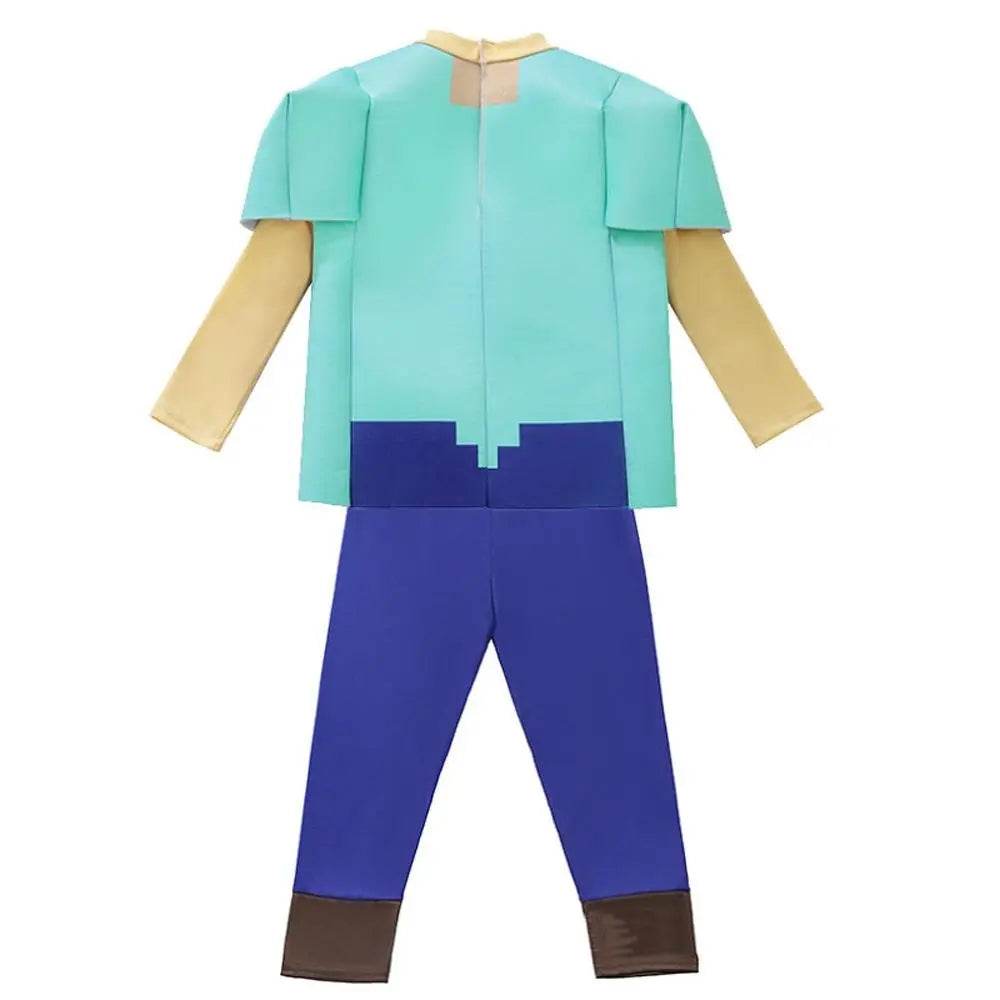 Steve Costume Minecraft Herobrine Notch Alex Cosplay Stage Game Costumes Suits For Kids - Ecosfun
