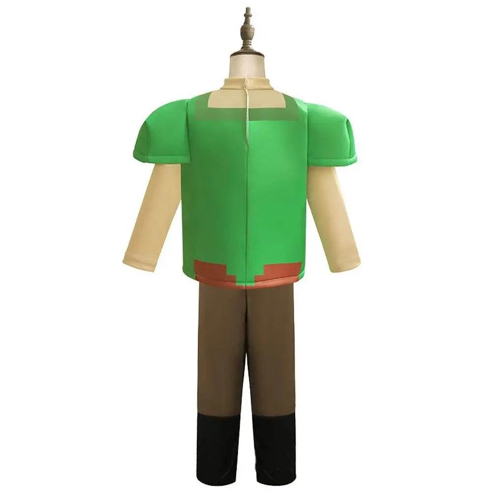 Steve Costume Minecraft Herobrine Notch Alex Cosplay Stage Game Costumes Suits For Kids - Ecosfun
