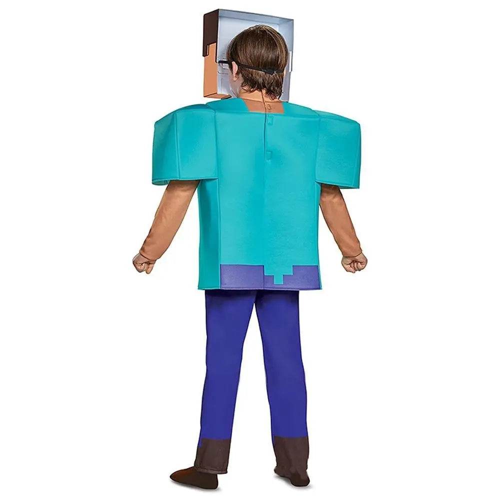 Steve Costume Minecraft Herobrine Notch Alex Cosplay Stage Game Costumes Suits For Kids - Ecosfun