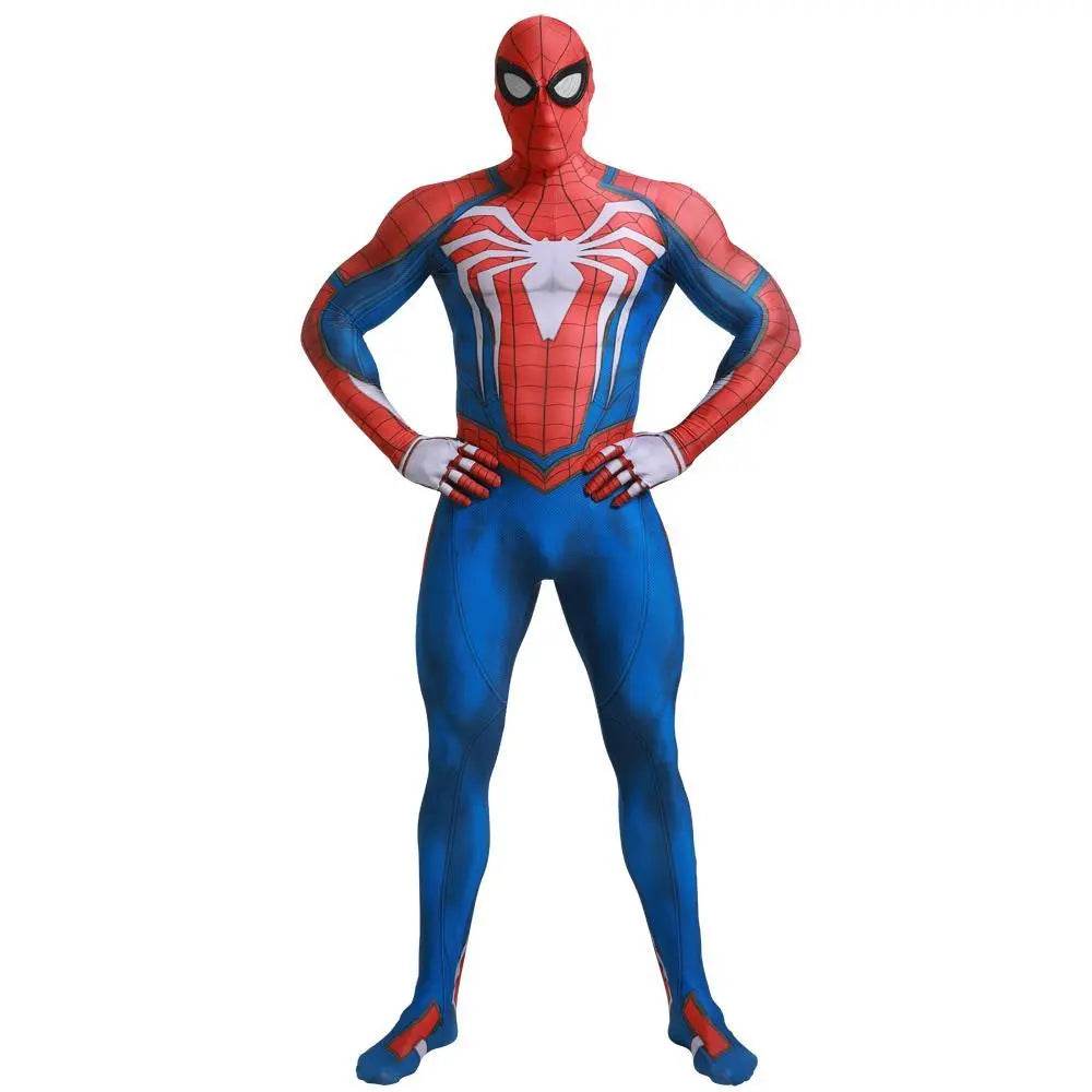 White Spider-Man PS5 PS4 Game Costume Cosplay Zentai Jumpsuit Halloween Party for Adult and kids - Ecosfun