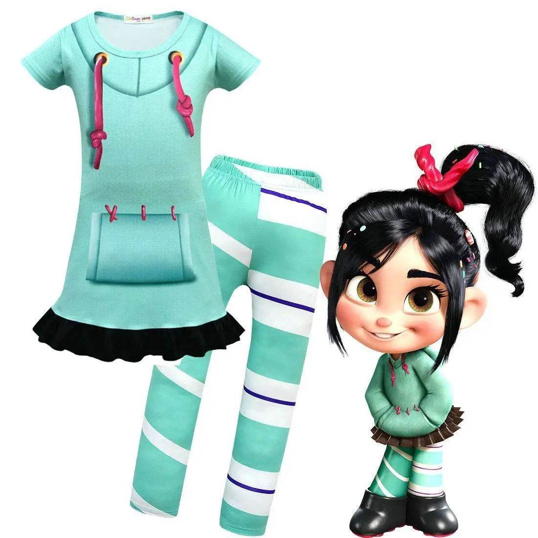 Wreck-It Ralph Vanellope von Schweetz Costume Girls Cosplay - Ecosfun