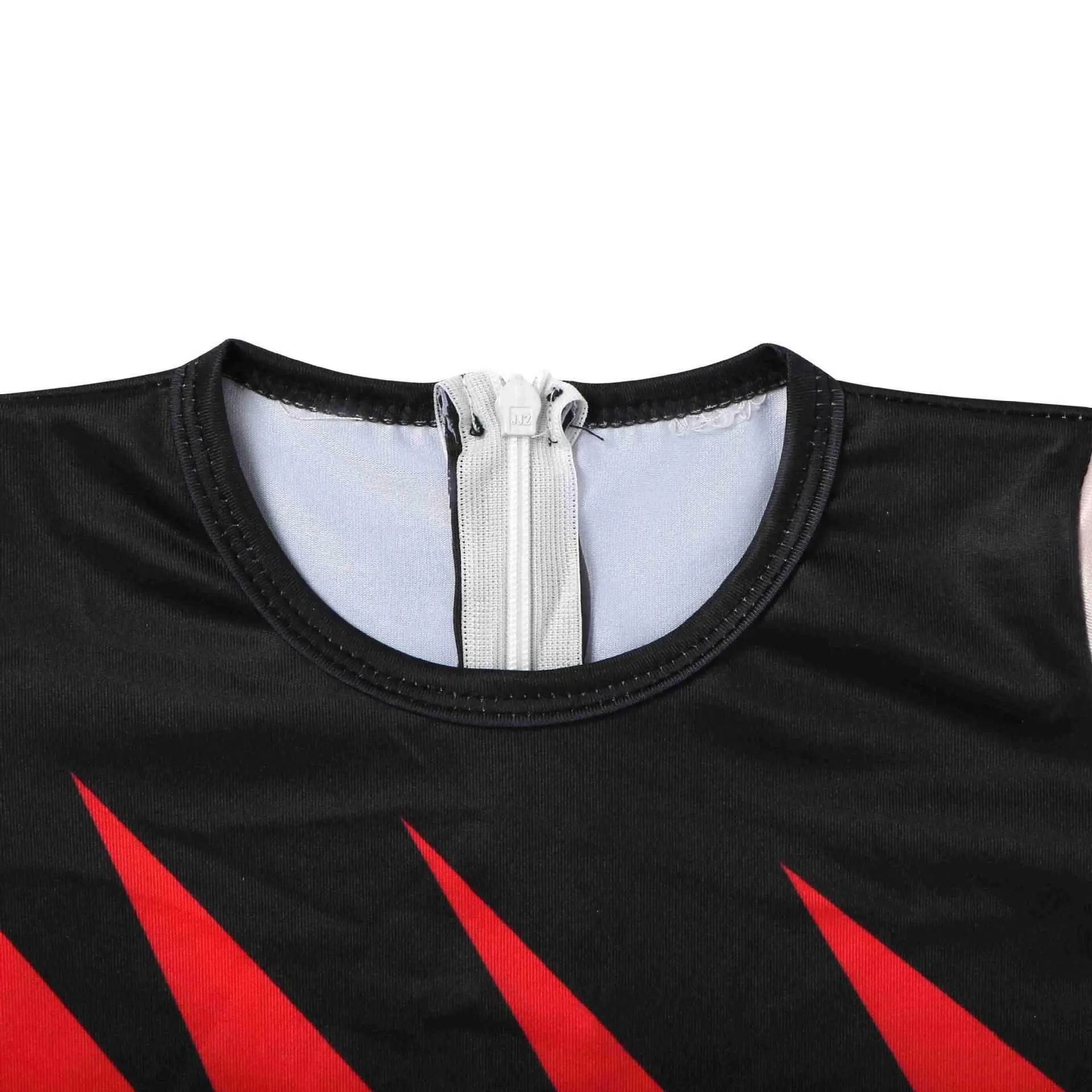 Wrestler Kane Cosplay Costume Jumpsuit Romper Outfit Stage Performance Party Halloween for Kids Boys - Ecosfun