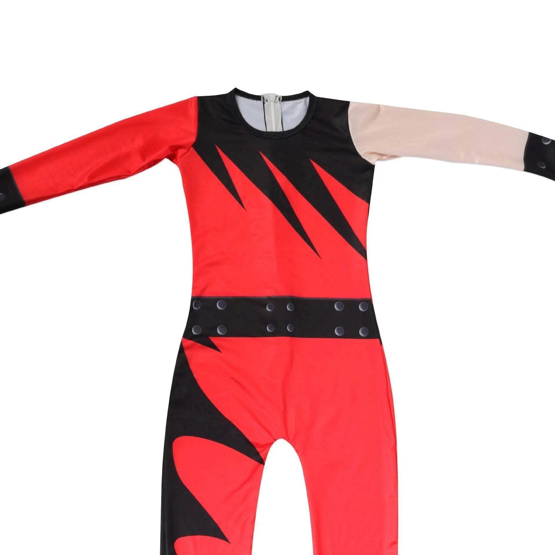 Wrestler Kane Cosplay Costume Jumpsuit Romper Outfit Stage Performance Party Halloween for Kids Boys - Ecosfun