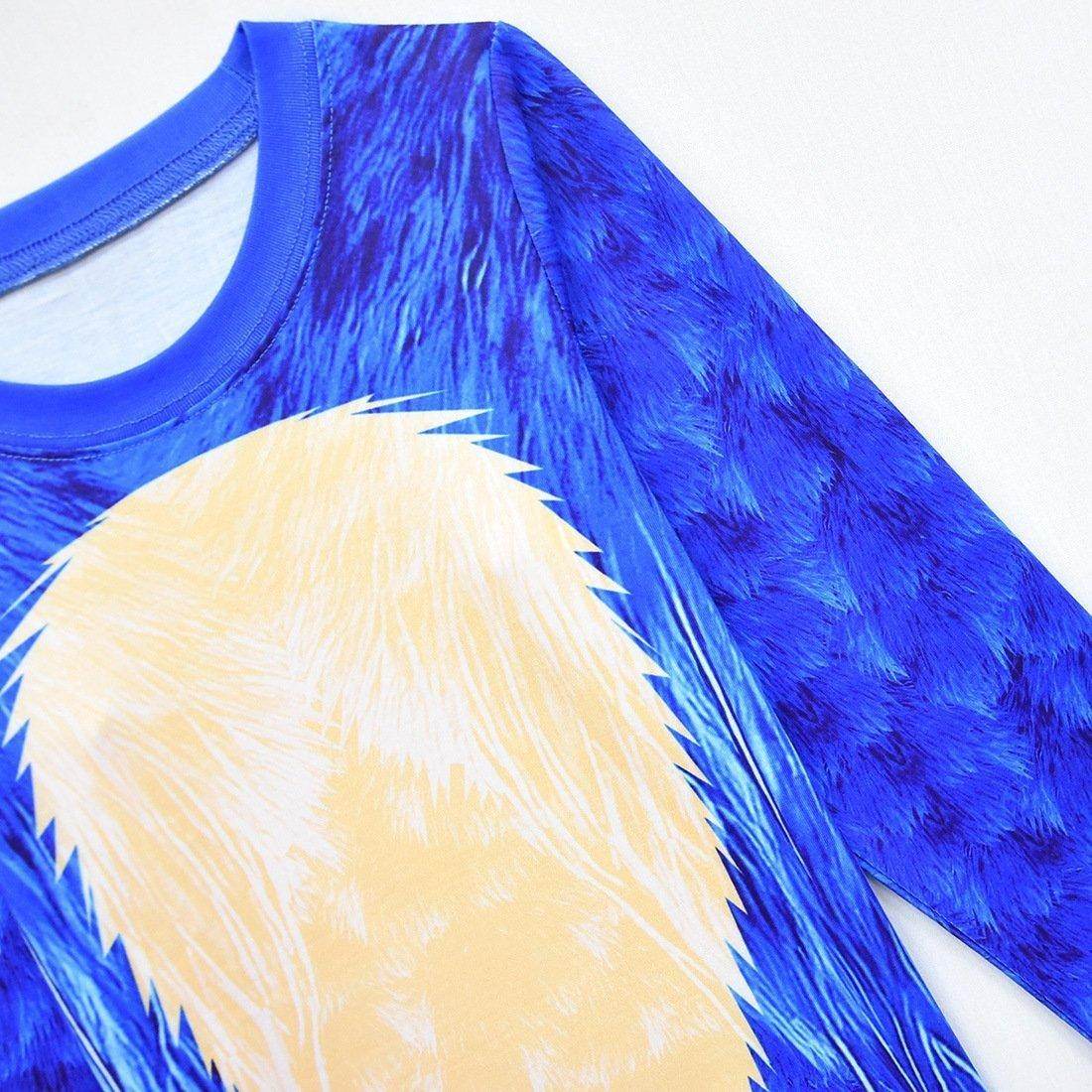 Boys Long Sleeve Cartoon Pants Set Sonic the Hedgehog Print costumes Set - Ecosfun