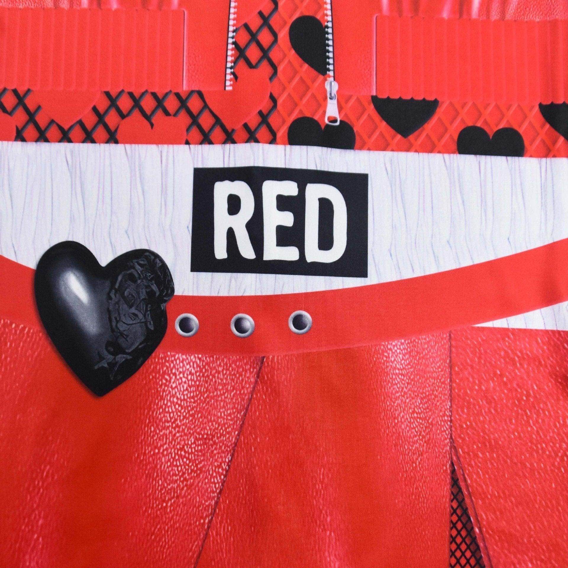 Descendants 4 Queen Of Hearts Red Costume For Girls Kids Halloween - Ecosfun