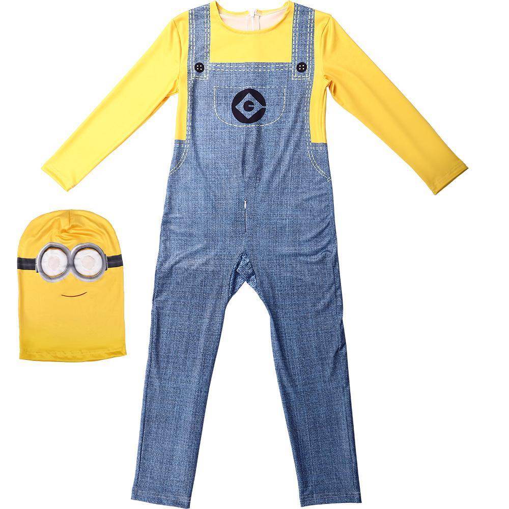 Despicable Me Minion Costume Cosplay Halloween Masquerade Party Halloween Full Set - Ecosfun
