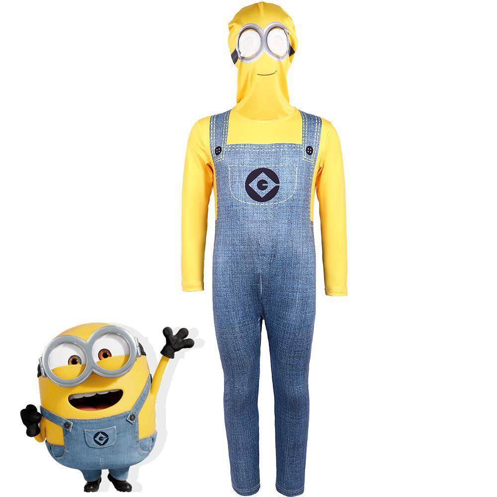 Despicable Me Minion Costume Cosplay Halloween Masquerade Party Halloween Full Set - Ecosfun