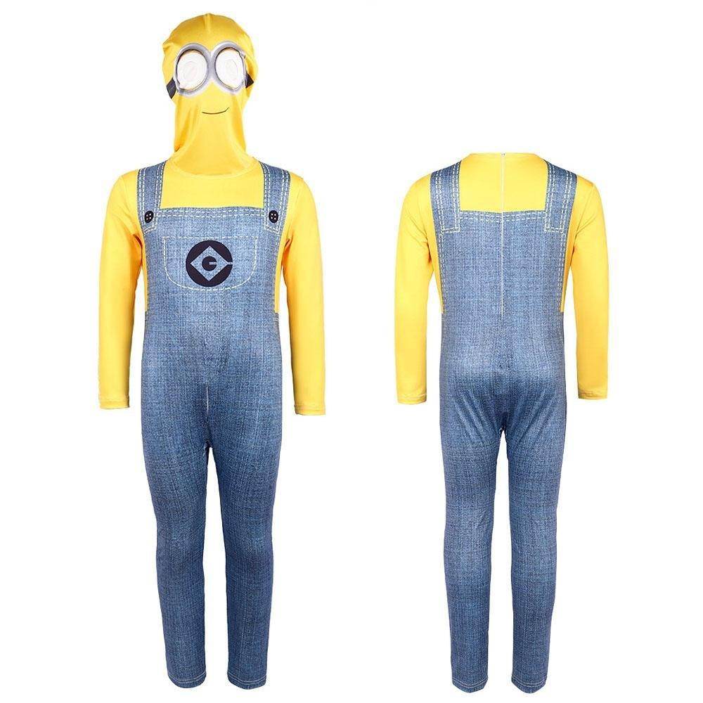 Despicable Me Minion Costume Cosplay Halloween Masquerade Party Halloween Full Set - Ecosfun