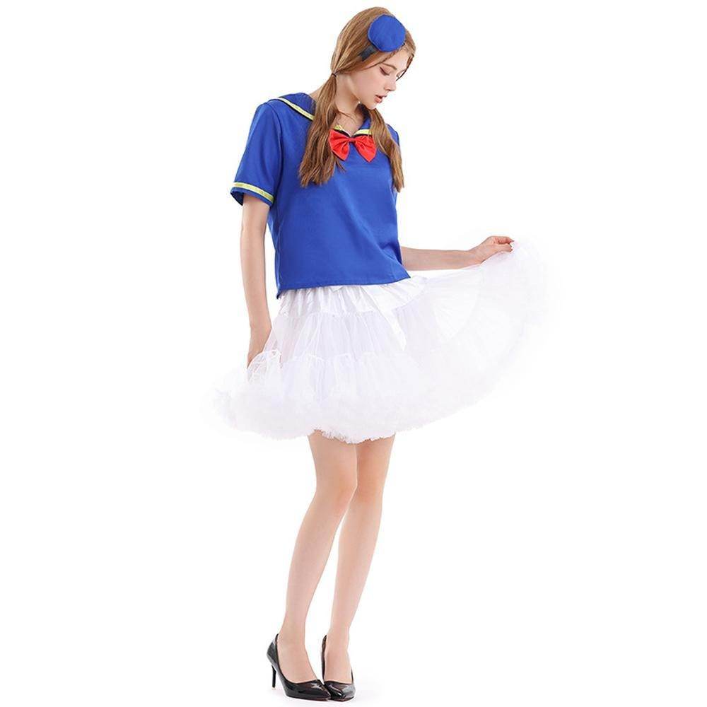 Duck Sailor Skirt Dress Cosplay Costumes Adult Full Set - Ecosfun