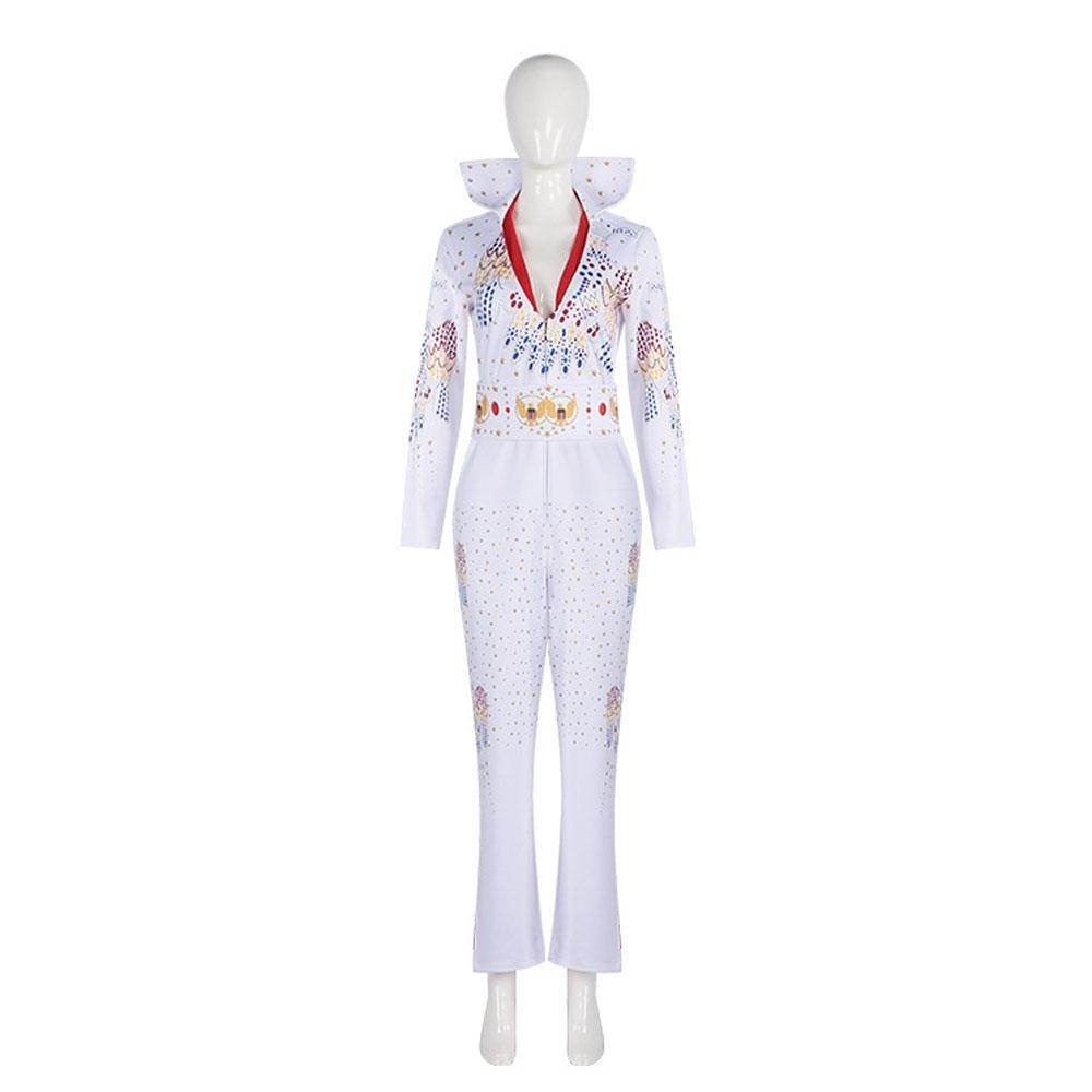 Elvis Presley Rock Singer Cosplay Costume for Halloween and Stage Performances Adult and Children - Ecosfun