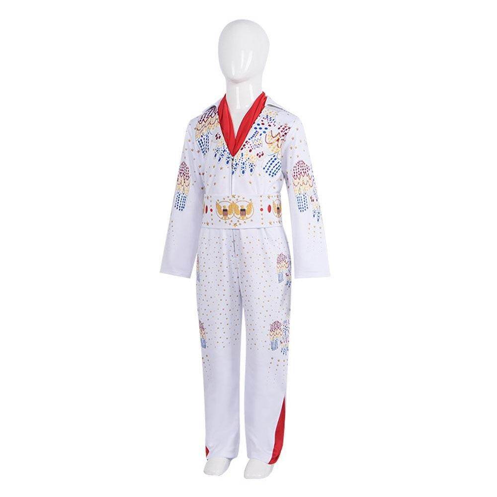 Elvis Presley Rock Singer Cosplay Costume for Halloween and Stage Performances Adult and Children - Ecosfun