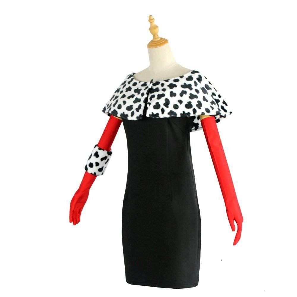 Evil Madame Costume Cruella De Vil cosplay dress 101 Dalmatians - Ecosfun