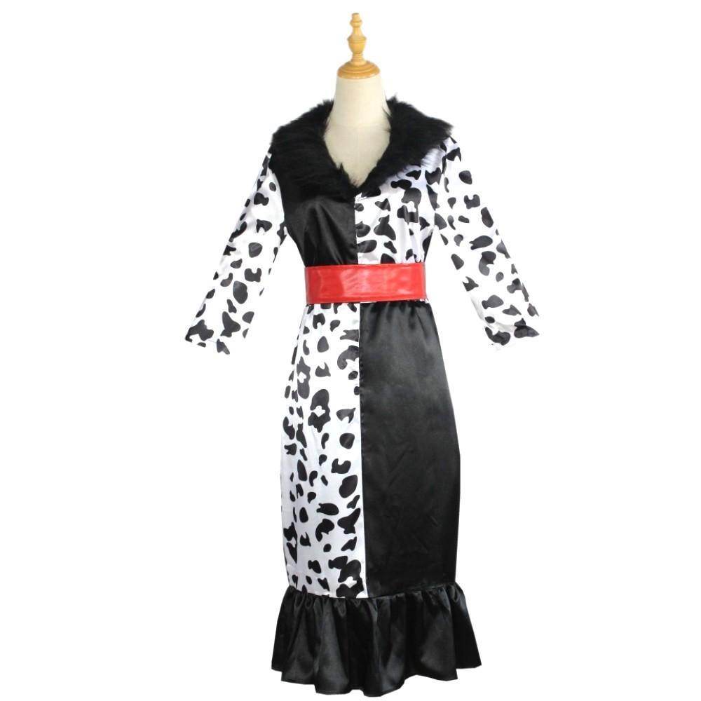 Evil Madame Costume Cruella De Vil cosplay dress 101 Dalmatians - Ecosfun