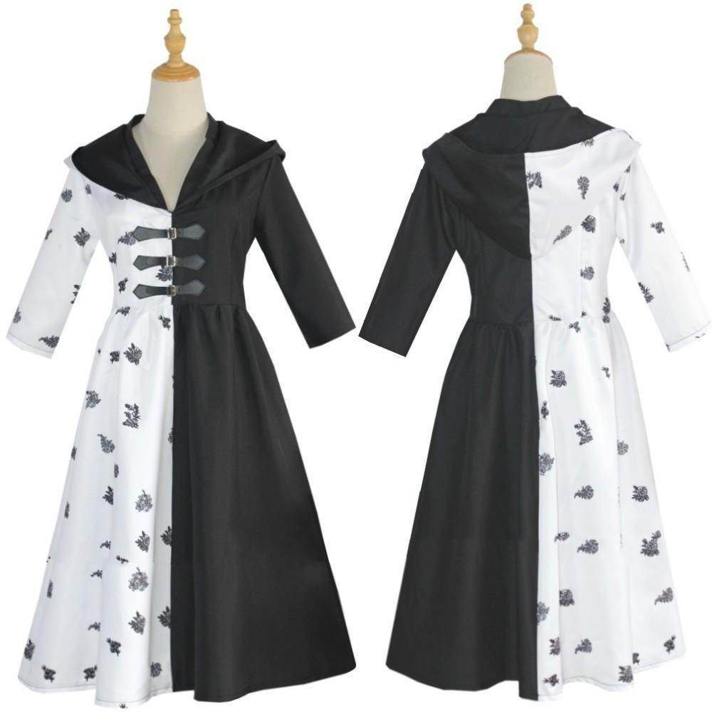 Evil Madame Costume Cruella De Vil cosplay dress 101 Dalmatians - Ecosfun