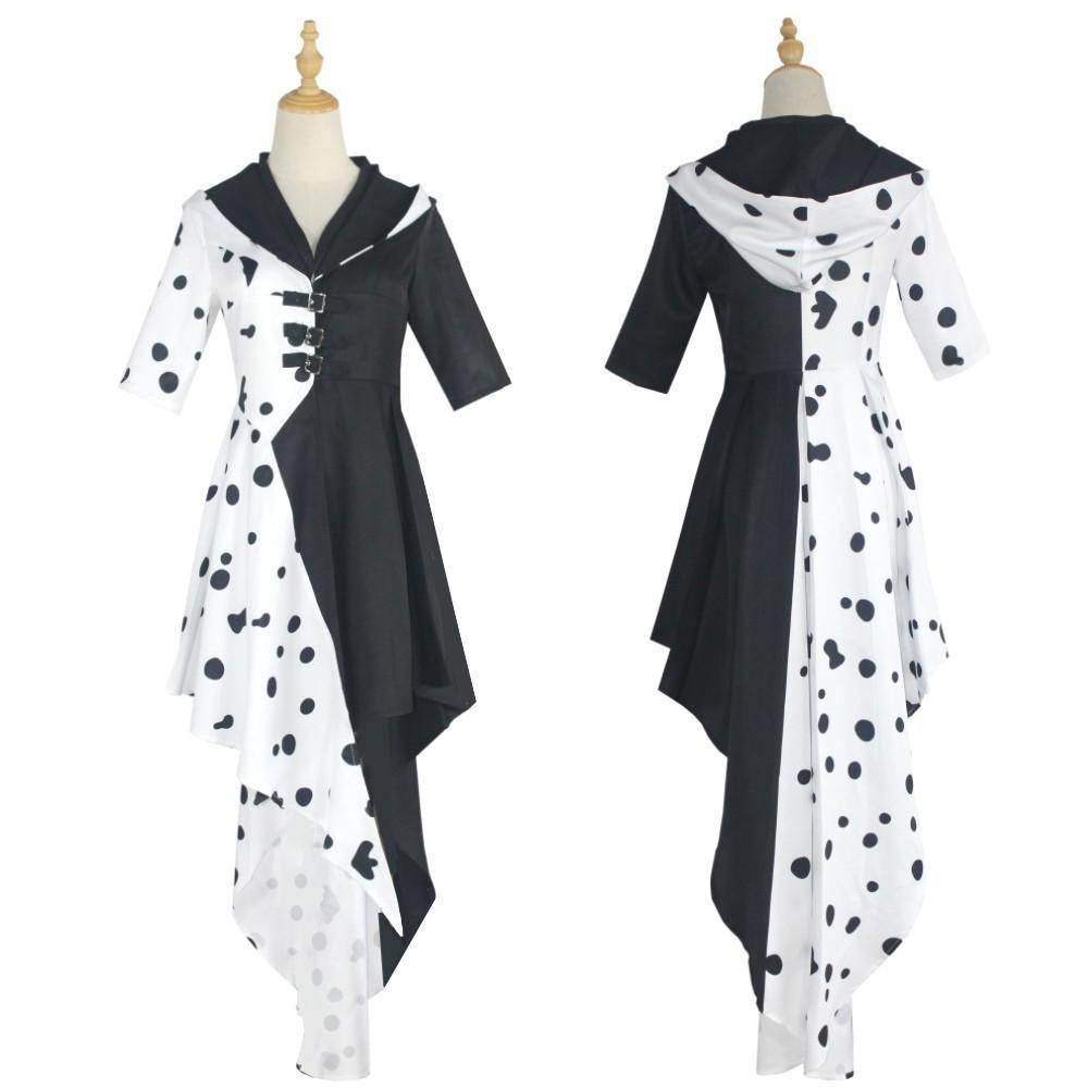 Evil Madame Costume Cruella De Vil cosplay dress 101 Dalmatians - Ecosfun