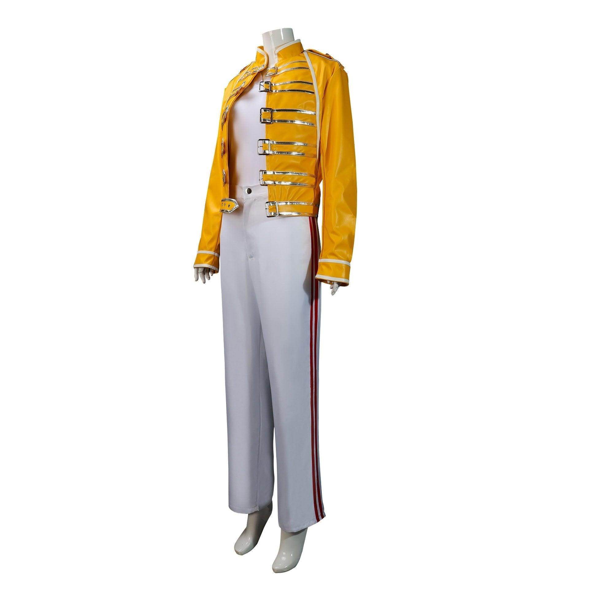 Freddie Mercury Cosplay Costume Queen's Lead Singer Outfit for Adults - Ecosfun