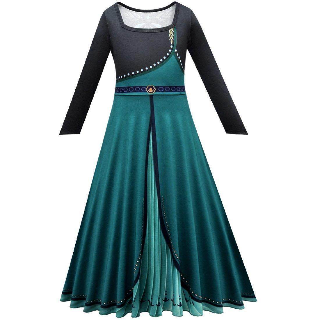 Frozen Girl Dresses Baby Kid Princess Anna Dress Snow Queen Cosplay Costume Party Dress - Ecosfun