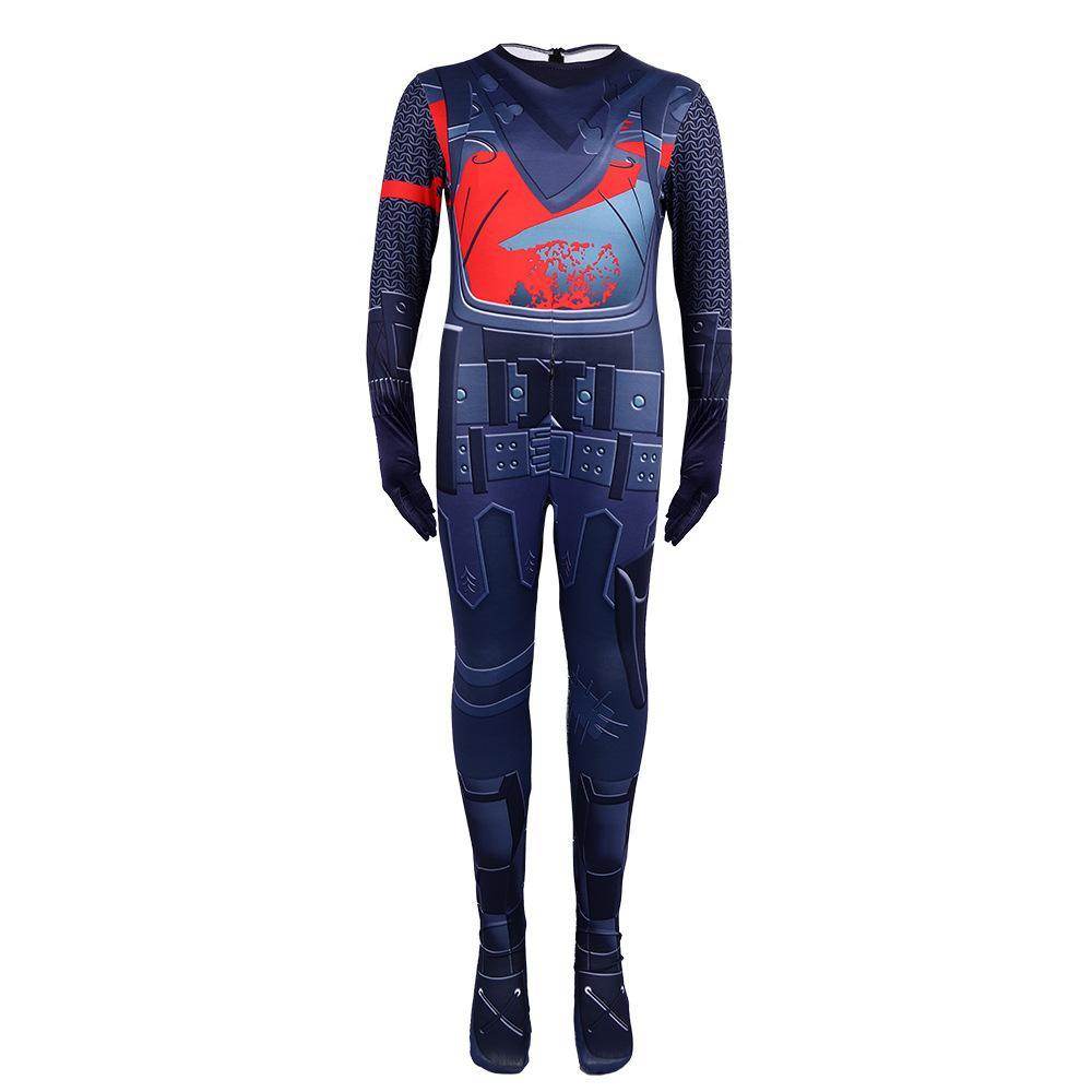 Game Fortnite Black Knight Kids Jumpsuit Outfit Carnival Suit Cosplay Costume - Ecosfun