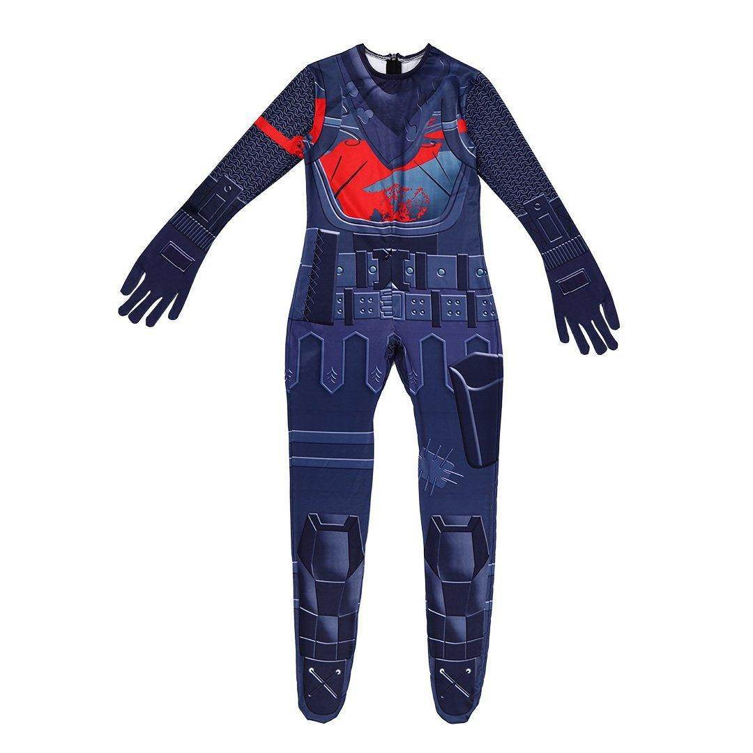 Game Fortnite Black Knight Kids Jumpsuit Outfit Carnival Suit Cosplay Costume - Ecosfun