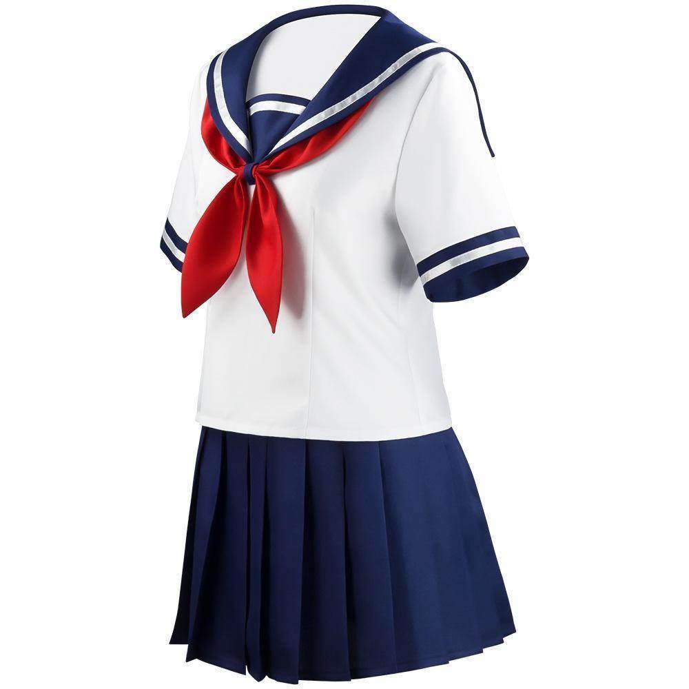 Game Yandere Simulator Cosplay Costume Uniform JK School Uniform Outfit Sailor Suit T-shirt Skirt for Women - Ecosfun
