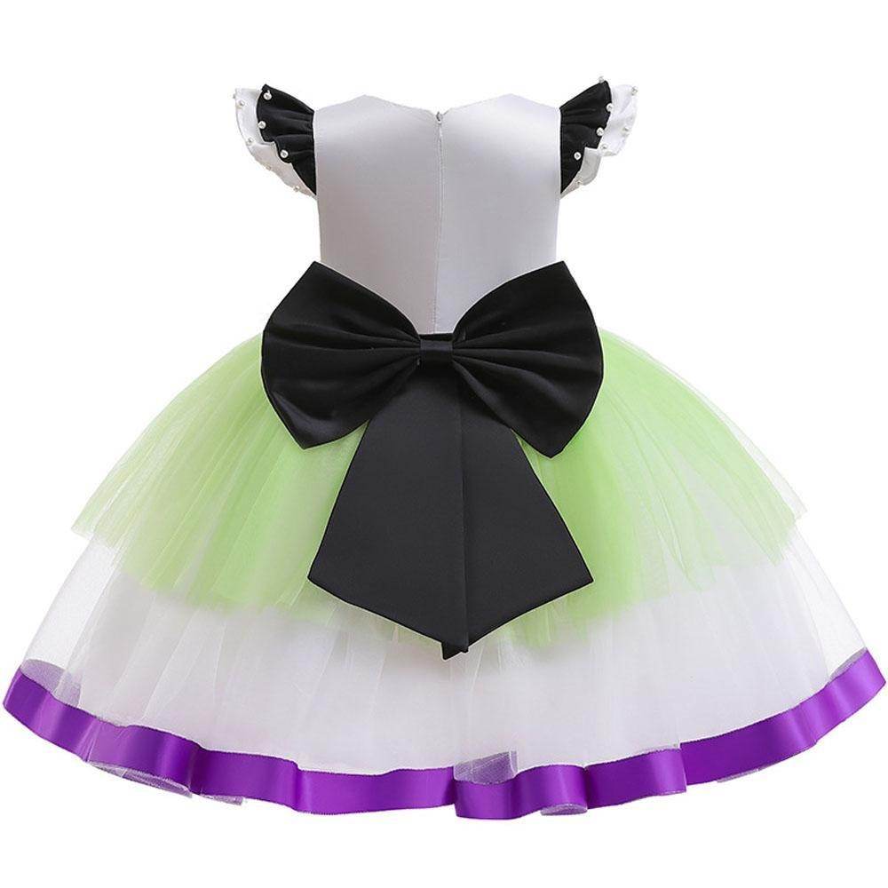 Girls' Buzz Lightyear Princess Dress Beaded Patchwork Party Gown - Ecosfun