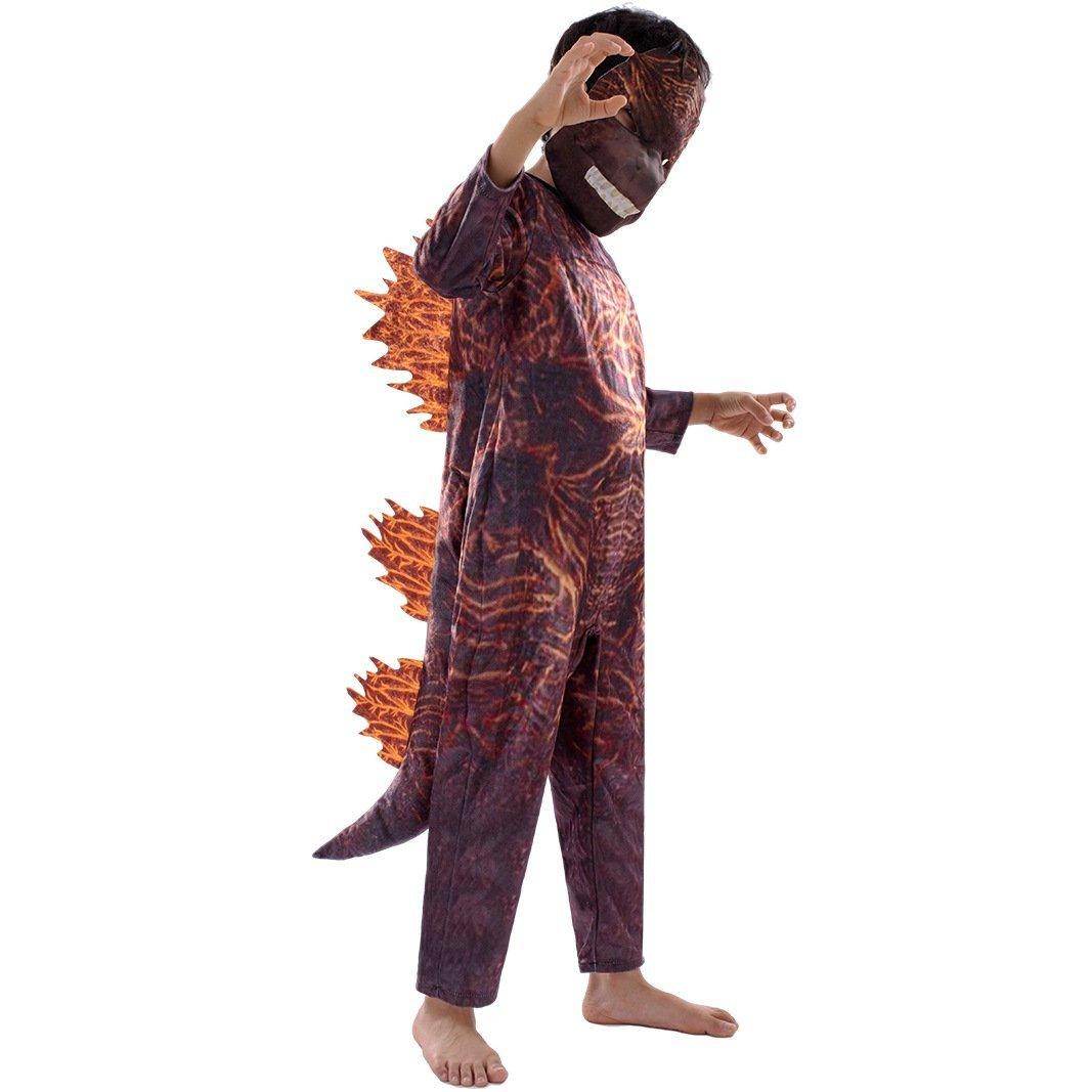 Halloween New Cosplay Fire Godzilla Kids Costume - Ecosfun
