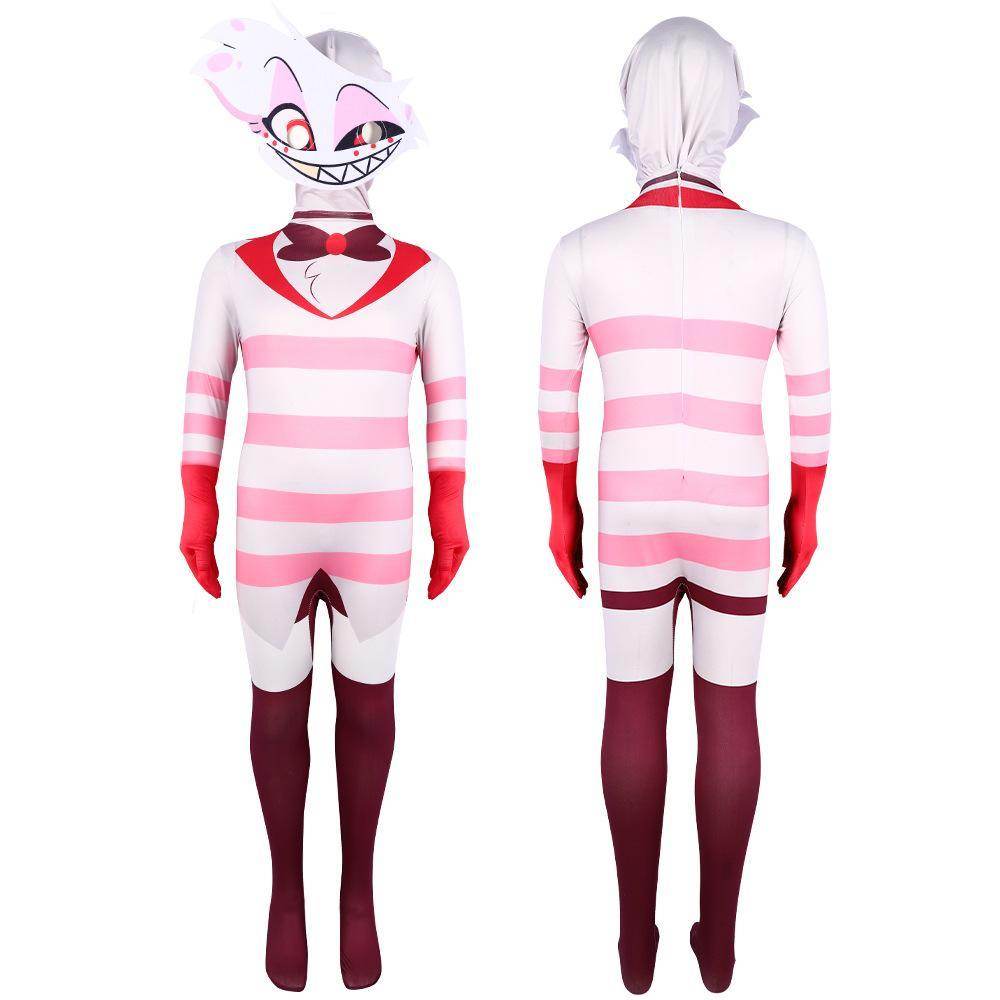 Hazbin Hotel Angel Dust AD Jumpsuit Adult Kids Cosplay Costume Carnival - Ecosfun