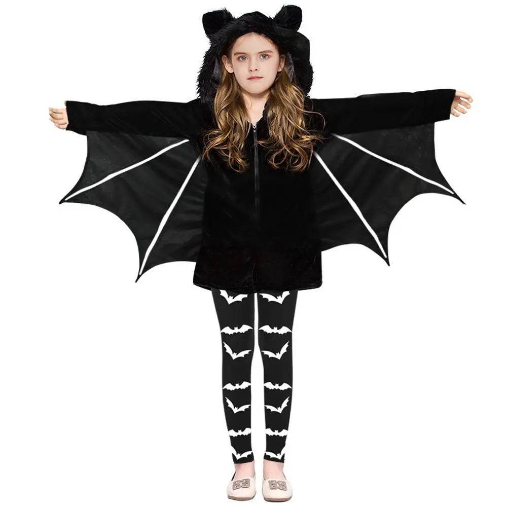 kids Bat cape suit Cosplay Costumes Halloween Performance pants - Ecosfun